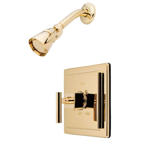 Kingston Brass Shower Faucet, 2, Wall Mount, Polished Brass KB8652CQLSO